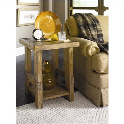 Hammary Luberon Rectangular End Table in Weathered Pine Finish