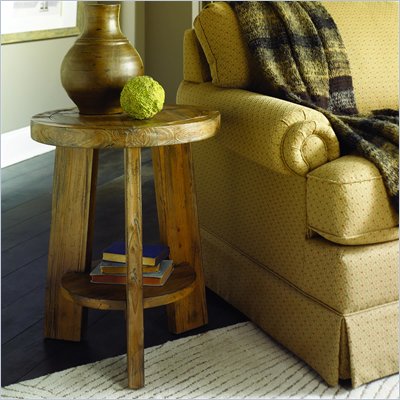 Hammary Luberon Round Accent Table in Weathered Pine Finish