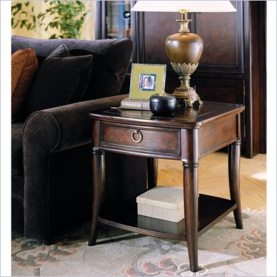 Hammary Magellan Drawer End Table in Chocolate