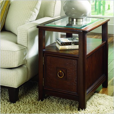 Hammary Magellan Chairside Table in Chocolate