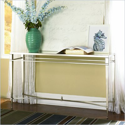 Hammary Mallory Sofa Table in Satin Nickel