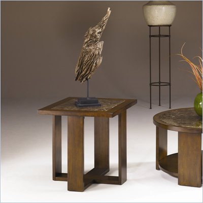Hammary Marika Square End Table in Glazed Chestnut Finish