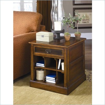 Hammary Mercantile Rectangular Storage End Table in Whiskey Finish