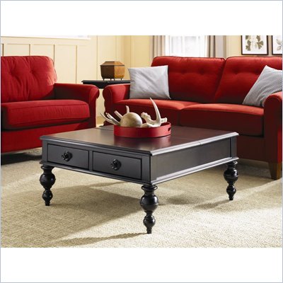 Hammary Mercer Square Lift-Top Cocktail Table in Black Painted Finish