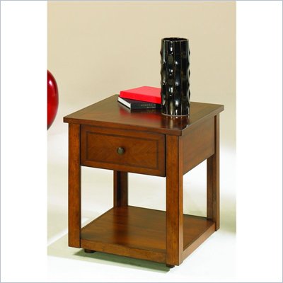 Hammary Nuance Rectangular Drawer End Table in Cherry