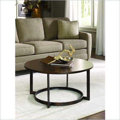 Hammary Nueva Round Cocktail Table in Copper
