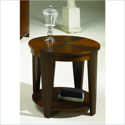 Hammary Oasis Oval End Table in Cherry/Walnut