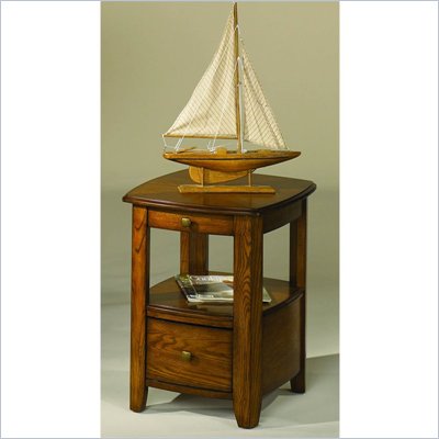 Hammary Primo Chairside Table in Brown