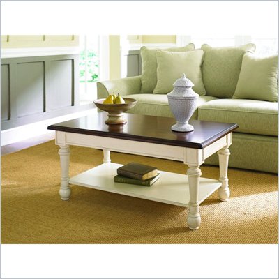 Hammary Promenade Rectangular Cocktail Table Fruitwood/Antique Linen