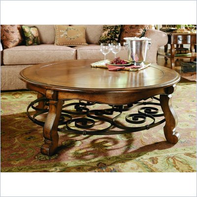 Hammary Siena Round Cocktail Table in Tuscany