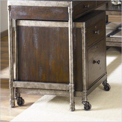 Hammary Structure Mobile File Cabinet in Distressed Brown