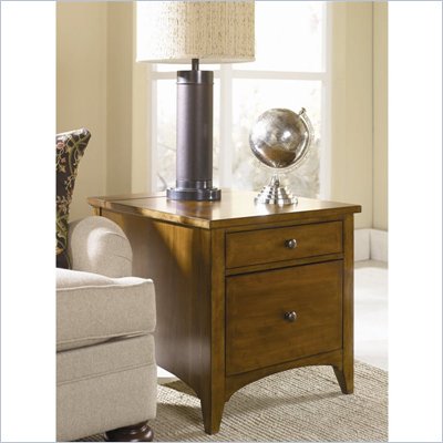 Hammary Summit Lap Top End Table in Caramel Finish
