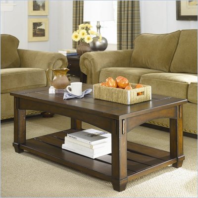 Hammary Tacoma Rectangular Lift Top Cocktail Table in Rustic Brown