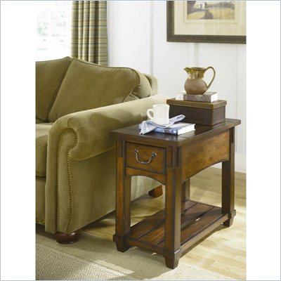 Hammary Tacoma Chairside Table in Rustic Brown