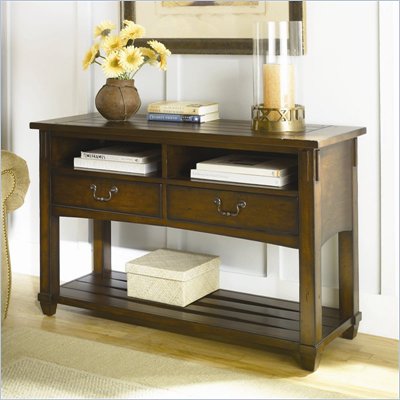 Hammary Tacoma Console Table in Rustic Brown