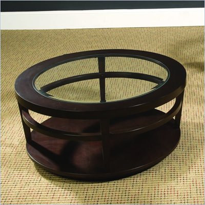 Hammary Urbana Round Cocktail Table in Merlot