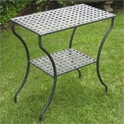 International Caravan Mandalay Rectangular 2-Tier Patio Table