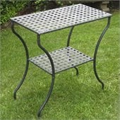 International Caravan Mandalay Rectangular 2-Tier Patio Table