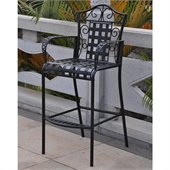 International Caravan Mandalay Iron Bar Height Patio Chairs - Set of 2