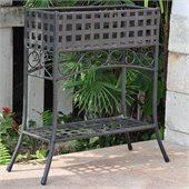 International Caravan Mandalay Iron Outdoor Rectangular Plant Stand