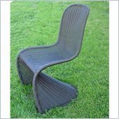 International Caravan Mary Wicker Patio Chair in Dark Chocolate