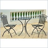 International Caravan Venice Three Piece Outdoor Cafe Bistro Set