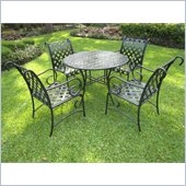 International Caravan 5 Piece Windsor Iron Outdoor Patio Set