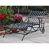 International Caravan Mandalay Iron Patio Multi-Position Chaise Lounge