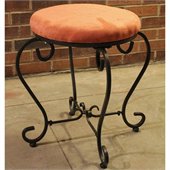 International Caravan Monaco Indoor Bathroom Vanity Stool in Teracotta