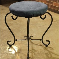 International Caravan Monaco Indoor Bathroom Vanity Stool in Indigo