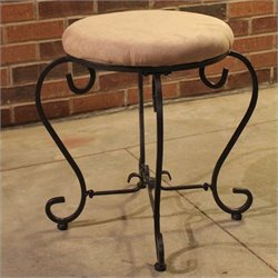 International Caravan Monaco Indoor Bathroom Vanity Stool in Java