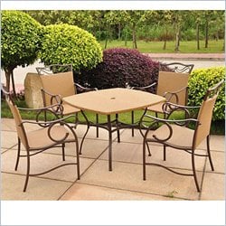 International Caravan Valencia Outdoor Wicker 5 Piece Patio Set