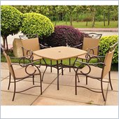 International Caravan Valencia Outdoor Wicker 5 Piece Patio Set
