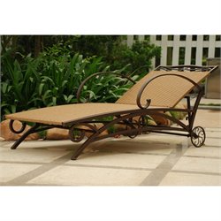 International Caravan Valencia Wicker Multi Position Chaise Lounge