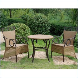 International Caravan Valencia Set of 3 Skirted Bistro Patio Set