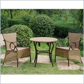 International Caravan Valencia Set of 3 Skirted Bistro Patio Set