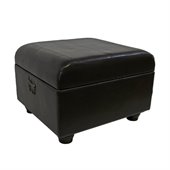 International Caravan Carmel Ottoman Trunk with Lid in Dark Chocolate
