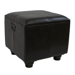 International Caravan Carmel Square Ottoman Trunk w/ Lid in Chocolate Best Price