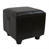 International Caravan Carmel Square Ottoman Trunk w/ Lid in Chocolate