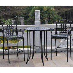 International Caravan Mandalay Iron Bistro Set