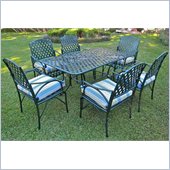 International Caravan Ferini 7 Piece Diamond Lattice Patio Dining Set