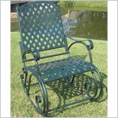 International Caravan Ferini Outdoor Diamond Lattice Patio Rocker