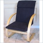 International Caravan Fresco Game Chair w/ MicroSuede Fabric in Black