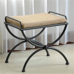 International Caravan Chapel Indoor Micro Suede Vanity Stool