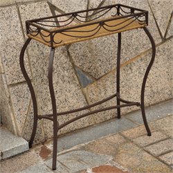 International Caravan Valencia Outdoor Wicker Resin Plant Stand