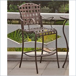 International Caravan Santa Fe Wrought Iron Bar Heigh Chair (Set of 2)