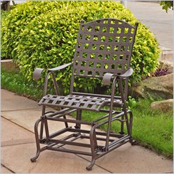International Caravan Santa Fe Wrought Iron Outdoor Patio Glider