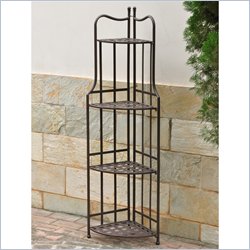 International Caravan Santa Fe Indoor/Outdoor 4-Tier Bakers Rack