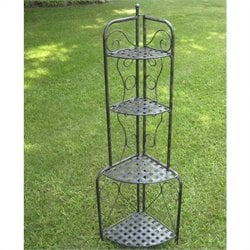 International Caravan Mandalay Outdoor Corner Bakers Rack