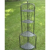 International Caravan Mandalay Outdoor Corner Bakers Rack